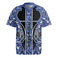 Aotearoa Ngati Kahungunu Rugby Jersey Maori Tribal Blue Paua Shell Pattern DT05 Blue - Polynesian Pride