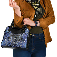 Aotearoa Ngati Kahungunu Shoulder Handbag Maori Tribal Blue Paua Shell Pattern DT05 - Polynesian Pride