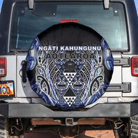 Aotearoa Ngati Kahungunu Spare Tire Cover Maori Tribal Blue Paua Shell Pattern DT05 Blue - Polynesian Pride