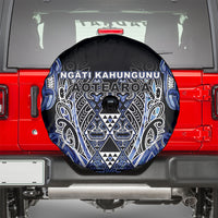 Aotearoa Ngati Kahungunu Spare Tire Cover Maori Tribal Blue Paua Shell Pattern DT05 - Polynesian Pride