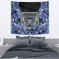 Aotearoa Ngati Kahungunu Tapestry Maori Tribal Blue Paua Shell Pattern DT05 - Polynesian Pride