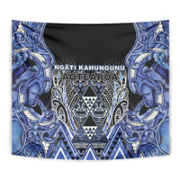 Aotearoa Ngati Kahungunu Tapestry Maori Tribal Blue Paua Shell Pattern DT05 - Polynesian Pride
