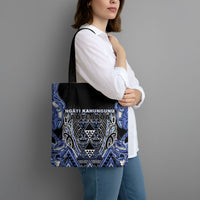 Aotearoa Ngati Kahungunu Tote Bag Maori Tribal Blue Paua Shell Pattern DT05 - Polynesian Pride