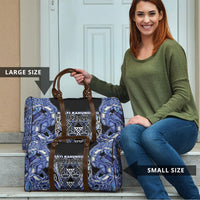 Aotearoa Ngati Kahungunu Travel Bag Maori Tribal Blue Paua Shell Pattern DT05 - Polynesian Pride