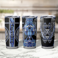 Aotearoa Ngati Kahungunu Tumbler Cup Maori Tribal Blue Paua Shell Pattern DT05 - Polynesian Pride
