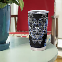 Aotearoa Ngati Kahungunu Tumbler Cup Maori Tribal Blue Paua Shell Pattern DT05 - Polynesian Pride
