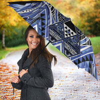 Aotearoa Ngati Kahungunu Umbrella Maori Tribal Blue Paua Shell Pattern DT05 - Polynesian Pride