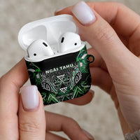 Aotearoa Ngai Tahu AirPods Case Maori Tribal Dark Green Paua Shell Pattern DT05 - Polynesian Pride