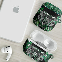 Aotearoa Ngai Tahu AirPods Case Maori Tribal Dark Green Paua Shell Pattern DT05 - Polynesian Pride