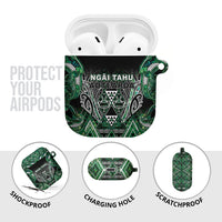 Aotearoa Ngai Tahu AirPods Case Maori Tribal Dark Green Paua Shell Pattern DT05 - Polynesian Pride