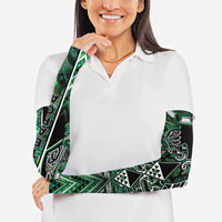 Aotearoa Ngai Tahu Arm Sleeves Maori Tribal Dark Green Paua Shell Pattern DT05 - Polynesian Pride