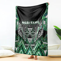 Aotearoa Ngai Tahu Blanket Maori Tribal Dark Green Paua Shell Pattern DT05 - Polynesian Pride