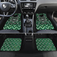 Aotearoa Ngai Tahu Car Mats Maori Tribal Dark Green Paua Shell Pattern DT05 Set 4pcs Green - Polynesian Pride