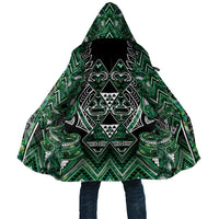 Aotearoa Ngai Tahu Cloak Maori Tribal Dark Green Paua Shell Pattern DT05 Unisex Green - Polynesian Pride