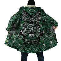 Aotearoa Ngai Tahu Cloak Maori Tribal Dark Green Paua Shell Pattern DT05 - Polynesian Pride