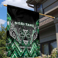 Aotearoa Ngai Tahu Garden Flag Maori Tribal Dark Green Paua Shell Pattern DT05 - Polynesian Pride