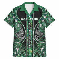 Aotearoa Ngai Tahu Hawaiian Shirt Maori Tribal Dark Green Paua Shell Pattern DT05 Green - Polynesian Pride