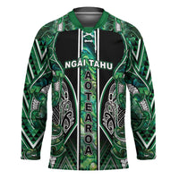 Aotearoa Ngai Tahu Hockey Jersey Maori Tribal Dark Green Paua Shell Pattern DT05 Unisex Green - Polynesian Pride