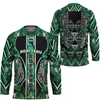 Aotearoa Ngai Tahu Hockey Jersey Maori Tribal Dark Green Paua Shell Pattern DT05 - Polynesian Pride