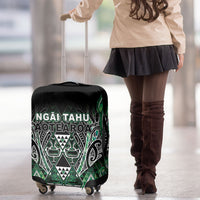 Aotearoa Ngai Tahu Luggage Cover Maori Tribal Dark Green Paua Shell Pattern DT05 - Polynesian Pride