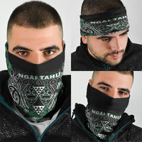 Aotearoa Ngai Tahu Neck Gaiter Maori Tribal Dark Green Paua Shell Pattern DT05 - Polynesian Pride