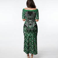 Aotearoa Ngai Tahu Puletasi Maori Tribal Dark Green Paua Shell Pattern DT05 - Polynesian Pride