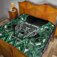 Aotearoa Ngai Tahu Quilt Maori Tribal Dark Green Paua Shell Pattern DT05 - Polynesian Pride