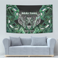 Aotearoa Ngai Tahu Tapestry Maori Tribal Dark Green Paua Shell Pattern DT05 - Polynesian Pride