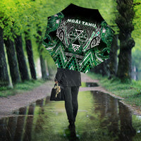 Aotearoa Ngai Tahu Umbrella Maori Tribal Dark Green Paua Shell Pattern DT05 - Polynesian Pride