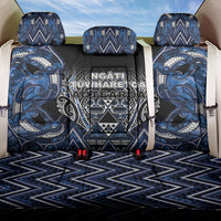 Aotearoa Tuwharetoa Back Car Seat Cover Maori Tribal Navy Paua Shell Pattern DT05 One Size Navy - Polynesian Pride