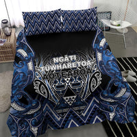 Aotearoa Tuwharetoa Bedding Set Maori Tribal Navy Paua Shell Pattern DT05 - Polynesian Pride