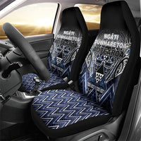 Aotearoa Tuwharetoa Car Seat Cover Maori Tribal Navy Paua Shell Pattern DT05 - Polynesian Pride