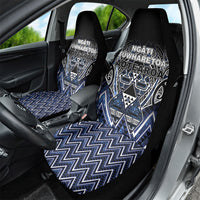 Aotearoa Tuwharetoa Car Seat Cover Maori Tribal Navy Paua Shell Pattern DT05 - Polynesian Pride