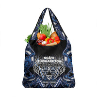 Aotearoa Tuwharetoa Grocery Bag Maori Tribal Navy Paua Shell Pattern DT05 1-pack One Size Navy - Polynesian Pride