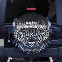 Aotearoa Tuwharetoa Spare Tire Cover Maori Tribal Navy Paua Shell Pattern DT05 No hole Navy - Polynesian Pride