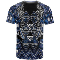 Aotearoa Tuwharetoa T Shirt Maori Tribal Navy Paua Shell Pattern DT05 - Polynesian Pride
