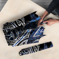 Aotearoa Tuwharetoa Umbrella Maori Tribal Navy Paua Shell Pattern DT05 - Polynesian Pride