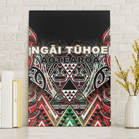 Aotearoa Ngai Tuhoe Canvas Wall Art Maori Tribal Red And Green Paua Shell Pattern DT05 Without Frame Red - Polynesian Pride