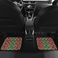 Aotearoa Ngai Tuhoe Car Mats Maori Tribal Red And Green Paua Shell Pattern DT05 Set 2pcs - Back Red - Polynesian Pride