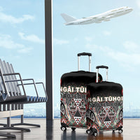 Aotearoa Ngai Tuhoe Luggage Cover Maori Tribal Red And Green Paua Shell Pattern DT05 - Polynesian Pride