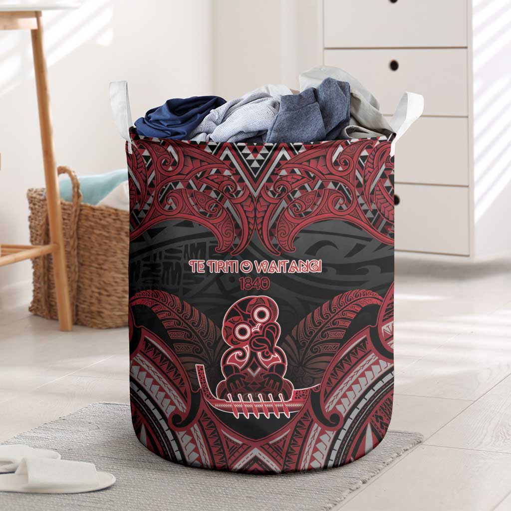 New Zealand Waitangi Day Laundry Basket Te Tiriti O Waitangi 1840 - Polynesian Pride