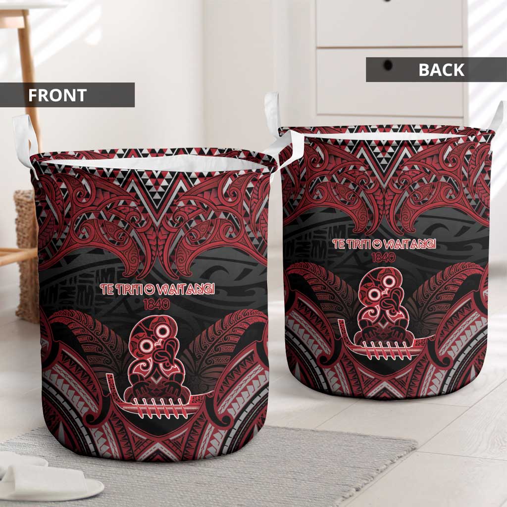 New Zealand Waitangi Day Laundry Basket Te Tiriti O Waitangi 1840 - Polynesian Pride