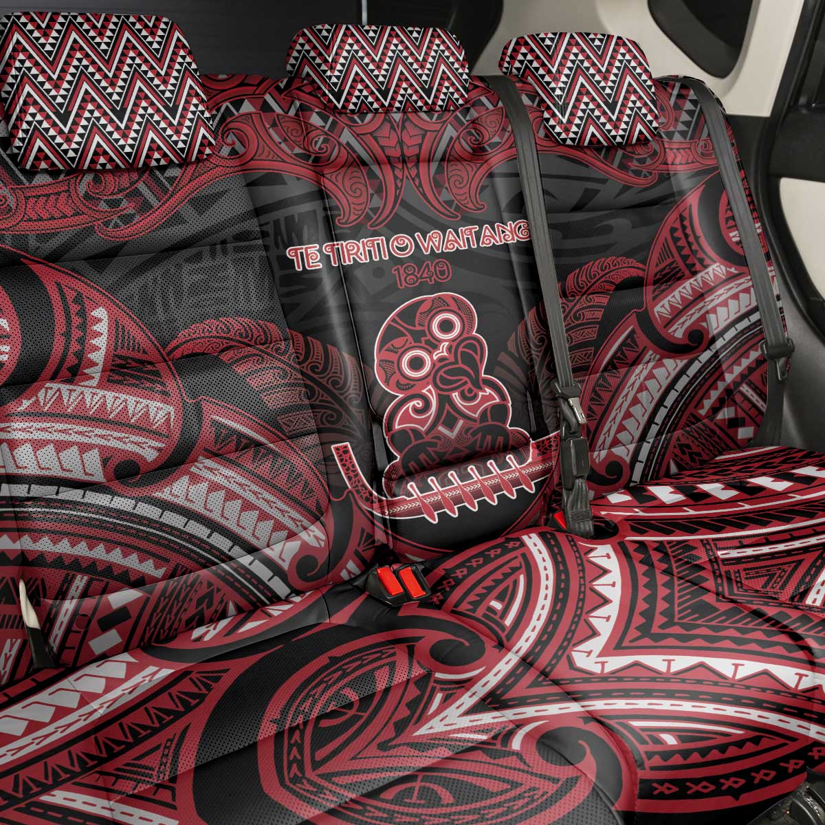 New Zealand Waitangi Day Back Car Seat Cover Te Tiriti O Waitangi 1840 - Polynesian Pride