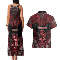 Personalised New Zealand Waitangi Day Couples Matching Tank Maxi Dress and Hawaiian Shirt Te Tiriti O Waitangi 1840 DT05 - Polynesian Pride