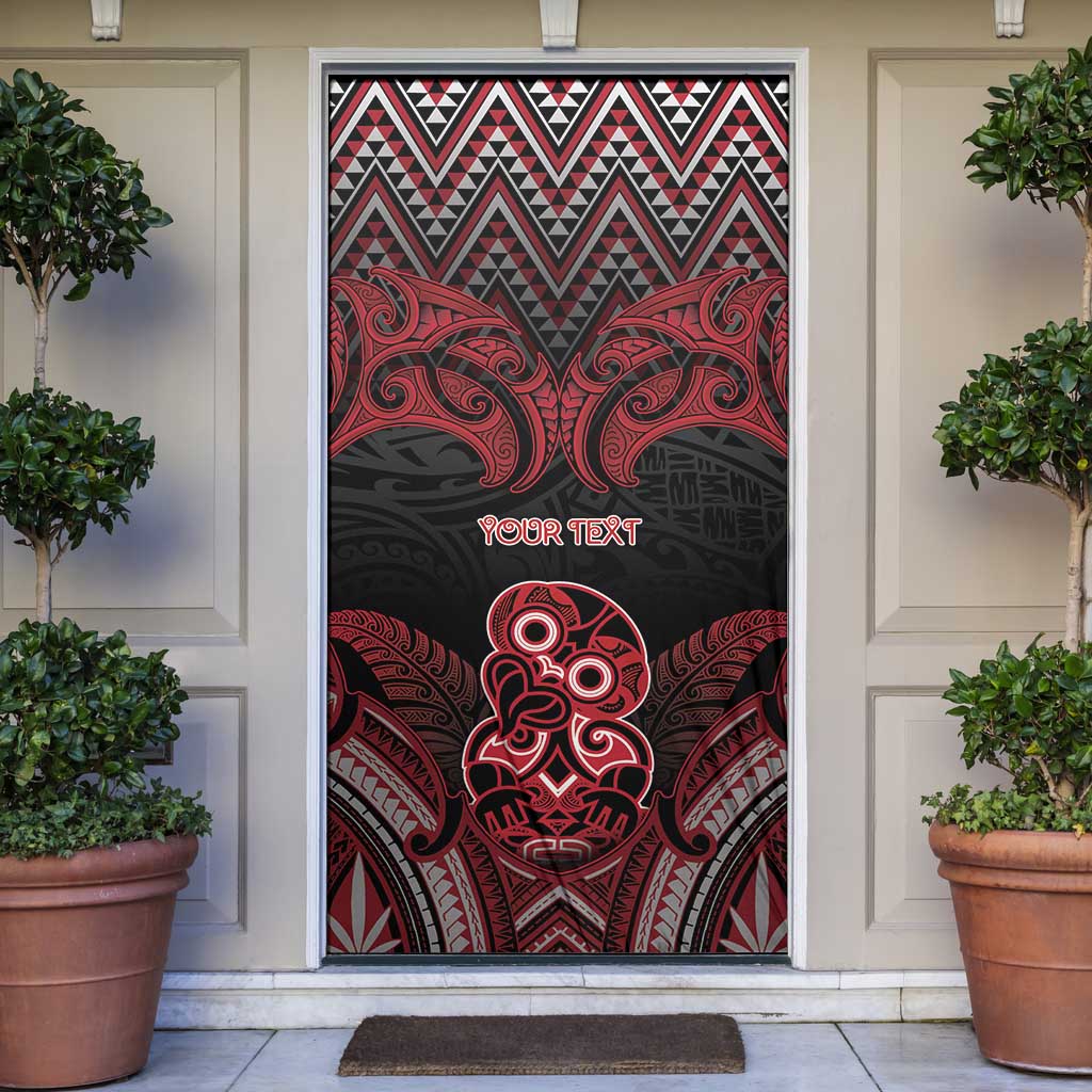 Personalised New Zealand Waitangi Day Door Cover Te Tiriti O Waitangi 1840 DT05 Black - Polynesian Pride