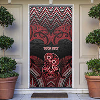 Personalised New Zealand Waitangi Day Door Cover Te Tiriti O Waitangi 1840 DT05 Black - Polynesian Pride