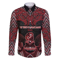 Personalised New Zealand Waitangi Day Family Matching Off The Shoulder Long Sleeve Dress and Hawaiian Shirt Te Tiriti O Waitangi 1840 - Polynesian Pride