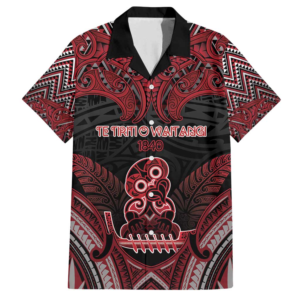 Personalised New Zealand Waitangi Day Family Matching Off Shoulder Maxi Dress and Hawaiian Shirt Te Tiriti O Waitangi 1840 - Polynesian Pride
