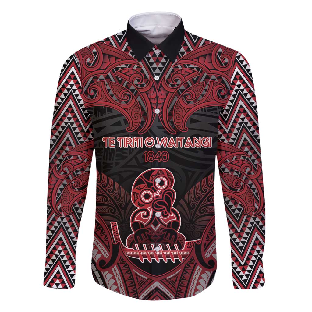 Personalised New Zealand Waitangi Day Family Matching Off Shoulder Short Dress and Hawaiian Shirt Te Tiriti O Waitangi 1840 - Polynesian Pride