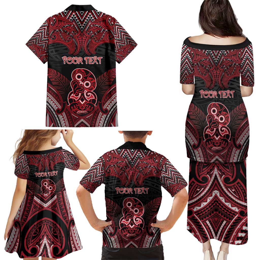 Personalised New Zealand Waitangi Day Family Matching Puletasi and Hawaiian Shirt Te Tiriti O Waitangi 1840 - Polynesian Pride